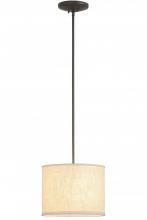 Meyda White 156829 - 14"W Cilindro Beige Textrene Pendant