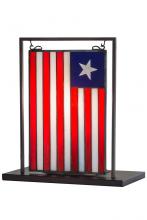 Meyda White 157630 - 9.5"W X 10.5"H Liberian Flag Lighted Tabletop Window