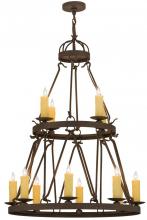 Meyda White 163692 - 36" Wide Lakeshore 12 Light Two Tier Chandelier