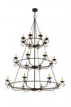 Meyda White 166524 - 60" Wide Estrella 24 Light Three Tier Chandelier