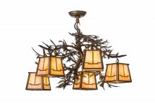 Meyda White 166720 - 29" Wide Pine Branch Valley View 5 Light Chandelier