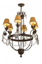 Meyda White 167786 - 28"W Antonia 6 LT Chandelier