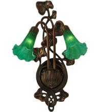 Meyda White 17092 - 11"W Green Pond Lily 2 LT Wall Sconce