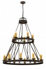 Meyda White 172303 - 48"W Lakeshore 15 LT Two Tier Chandelier