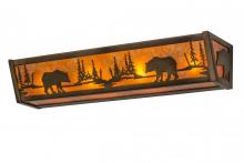 Meyda White 172735 - 24"W Bear at Lake Vanity Light