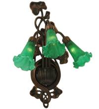 Meyda White 17537 - 10.5"W Green Pond Lily 3 LT Wall Sconce