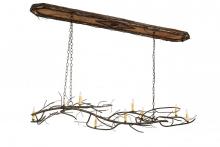 Meyda White 177810 - 70" Long Winter Solstice 9 Light Oblong Chandelier