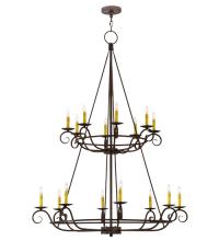 Meyda White 180961 - 45"W Estrella 16 LT Two Tier Chandelier