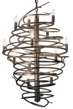 Meyda White 181100 - 24"W Cyclone 13 LT Chandelier