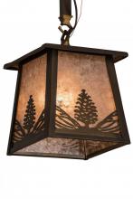 Meyda White 182068 - 7" Square Mountain Pine Mini Pendant