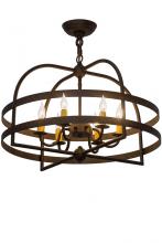 Meyda White 182639 - 22"W Aldari 6 LT Chandelier