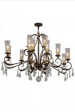 Meyda White 183446 - 62" Long Windsor 14 Light Oblong Chandelier