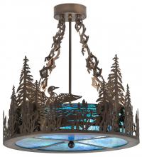 Meyda White 185846 - 20" Wide Loon Semi-flush Mount