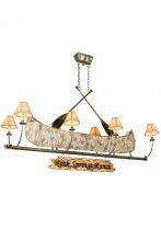 Meyda White 186354 - 68"L Personalized Canoe 8 LT Chandelier