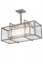 Meyda White 187524 - 27"L Nelson Oblong Pendant