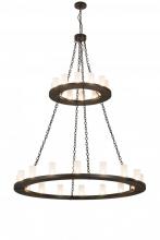 Meyda White 187925 - 60"W Loxley 28 LT Two Tier Chandelier