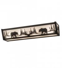 Meyda White 188350 - 24"W Bear at Lake Vanity Light