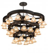 Meyda White 188858 - 60"W Cretella 36 LT Three Tier Chandelier