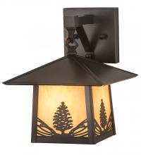 Meyda White 192760 - 9"W Stillwater Mountain Pine Wall Sconce