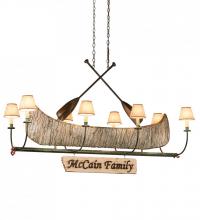 Meyda White 193898 - 57"L Personalized Canoe 8 LT Chandelier