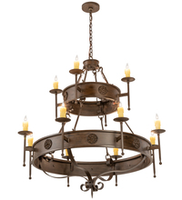 Meyda White 199188 - 48" Wide Lorenzo 12 Light Two Tier Chandelier