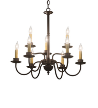 Meyda White 199600 - 24" Wide Ean 2 Tier 9 LT Chandelier