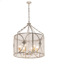 Meyda White 200430 - 30" Wide Penelope 6 Light Pendant