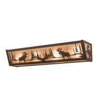 Meyda White 200522 - 24" Wide Moose at Lake Vanity Light