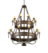 Meyda White 204204 - 56" Wide Costello 20 Light Two Tier Chandelier