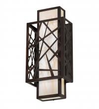 Meyda White 217647 - 8" Wide Quadrato Rich Umador Wall Sconce