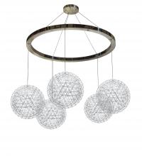 Meyda White 219816 - 131" Wide Geosphere 5 Light Chandelier