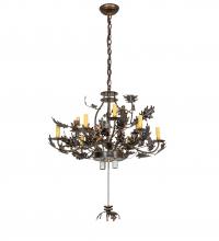 Meyda White 221200 - 34" Wide Oak Leaf & Acorn Chandelier Hardware