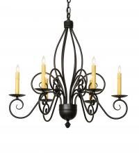 Meyda White 227498 - 28" Wide Squire 6 Light Chandelier