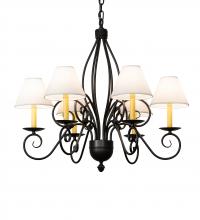 Meyda White 227499 - 32" Wide Squire 6 Light Chandelier