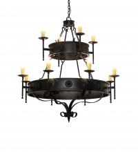 Meyda White 232109 - 48" Wide Lorenzo 12 Light Two Tier Chandelier