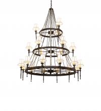 Meyda White 233662 - 56" Wide Amaury 21 Light Three Tier Chandelier