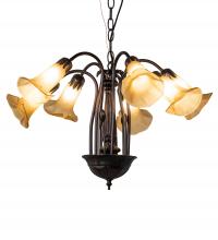 Meyda White 236538 - 26" Wide Tiffany Pond Lily 7 Light Chandelier