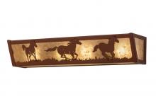 Meyda White 236602 - 24" Wide Running Horses Vanity Light