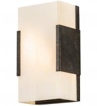 Meyda White 243448 - 5" Wide Quadrato Vicio Wall Sconce