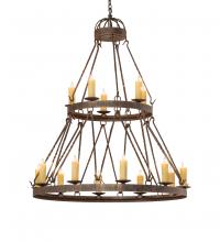 Meyda White 243691 - 48" Wide Lakeshore 15 Light Two Tier Chandelier