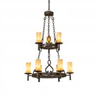 Meyda White 244248 - 31" Wide Newcastle 9 Light Two Tier Chandelier