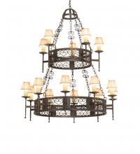 Meyda White 244797 - 48" Wide Toscano 15 Light Two Tier Chandelier