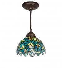 Meyda White 244860 - 8" Wide Nightfall Wisteria Mini Pendant