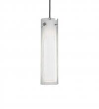 Meyda White 247413 - 5" Wide Metro Mist Cilindro Mini Pendant