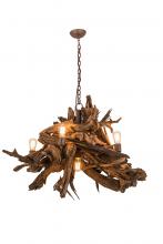 Meyda White 248859 - 40" Wide Driftwood 6 Light Chandelier