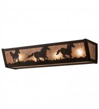 Meyda White 250529 - 24" Wide Running Horses Vanity Light