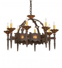 Meyda White 250741 - 28" Wide Antibes 8 Light Chandelier