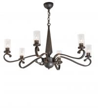 Meyda White 252881 - 42" Wide Muirfield 6 Light Chandelier