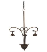 Meyda White 25888 - 24"W Mahogany Bronze 3 LT Chandelier Hardware