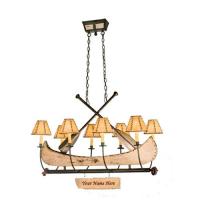 Meyda White 26965 - 48"L Personalized Canoe 8 LT Chandelier